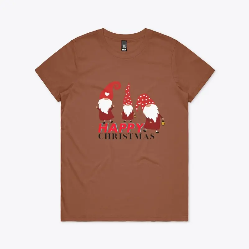 Happy christmas tees for women 