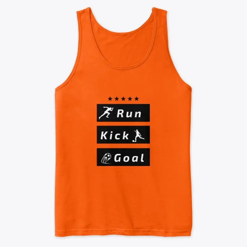 Run kick goal tees 